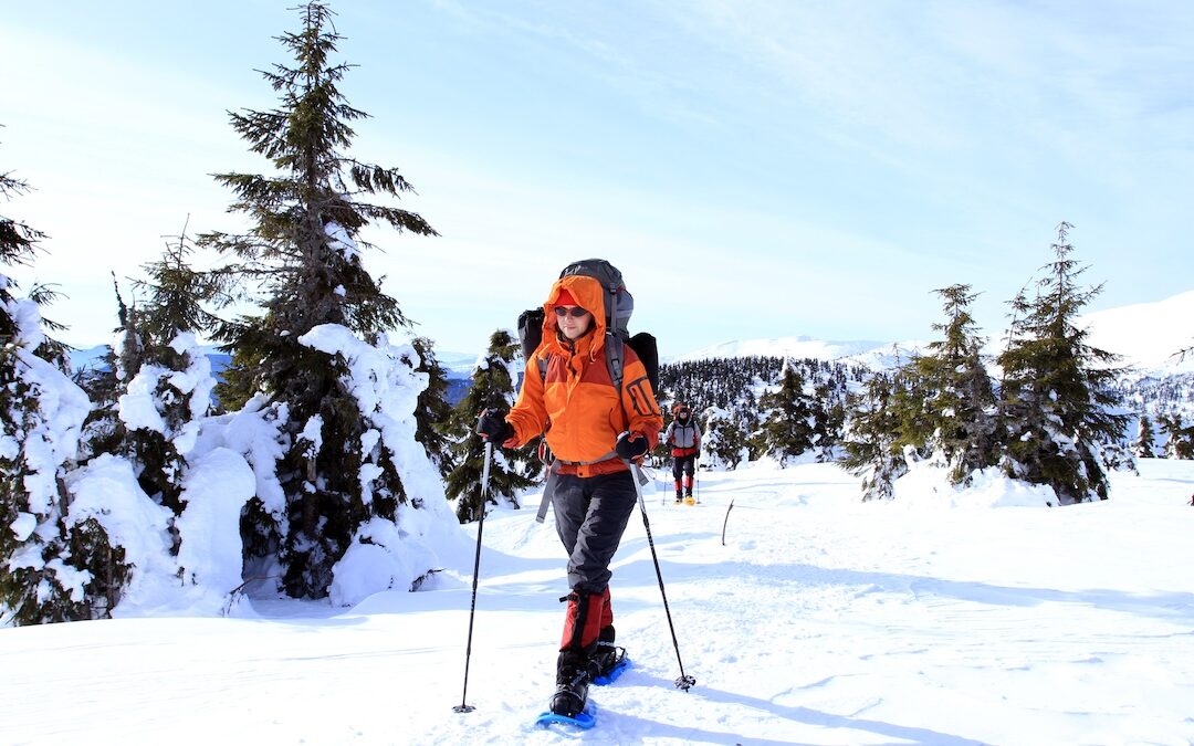 Woman Snowshoeing in Arizona White Mountain region