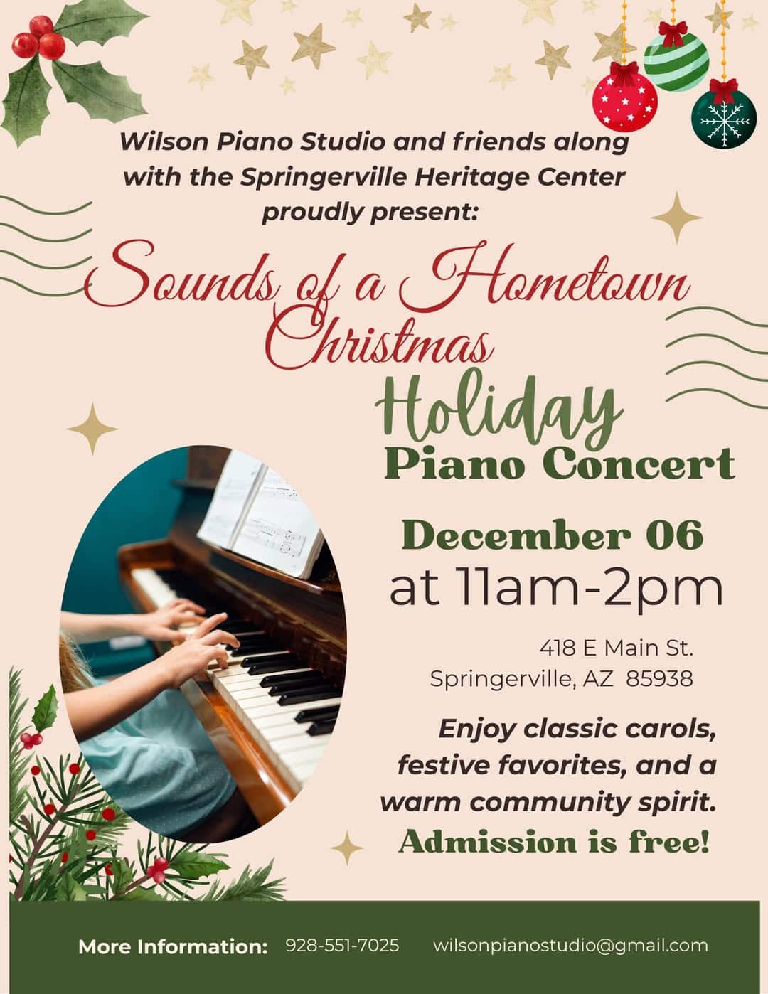 Springerville Holiday Piano Concert