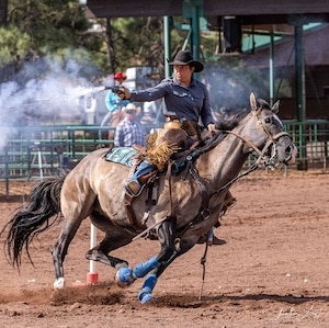 Rodeo and mounted shooting in the Arizona White Mountains Rodeo and mounted shooting in the Arizona White Mountains